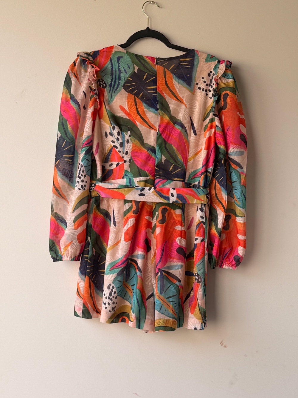 TCEC Multicolor Tropical Print V-Neck Romper - Picture 2 of 7